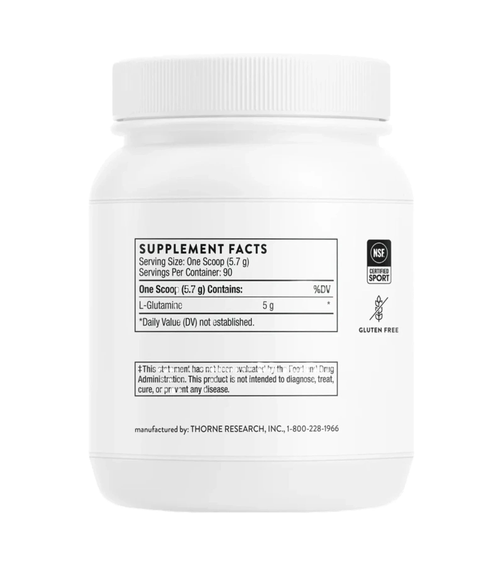 Thorne L-Glutamine Supplement Powder Facts
